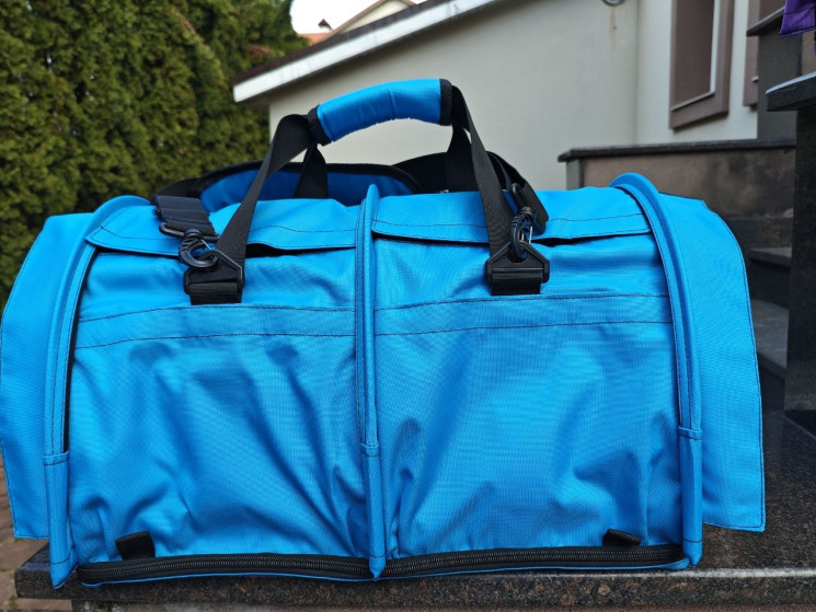 Сумка-переноска для двух кошек кошек "Профи" 2.0  Голубая классика