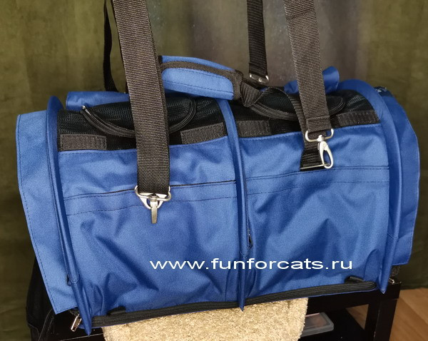 Сумка-переноска для  кошек кошек "Профи" 1.0 Синяя