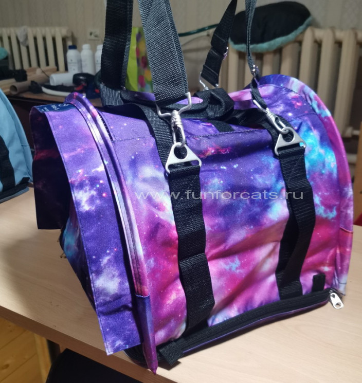 Сумка-переноска для кошек "Кубик"  "Космос"  