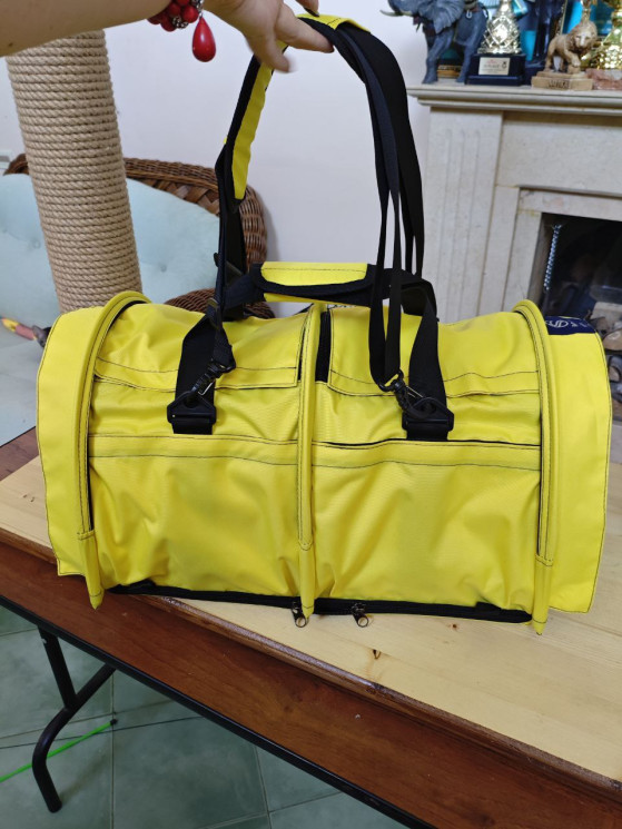 Сумка-переноска для двух кошек кошек "Профи" 2.0 Желтая