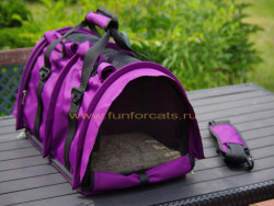 Сумка-переноска для двух кошек  "Профи" 2.0  Фиолетовая