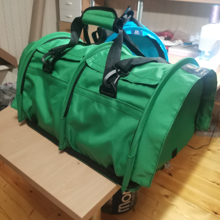 Сумка-переноска для двух кошек "Профи" 2.0 Зеленая