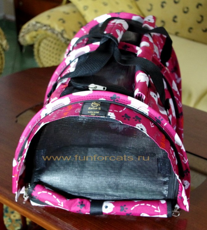 Сумка-переноска для двух кошек кошек "Профи" 2.0 Ми-мишки